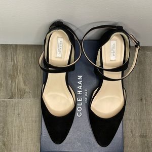 Cole Haan Black Suede Wedges